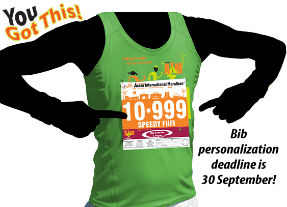 Bib personalization deadline is 30 September
